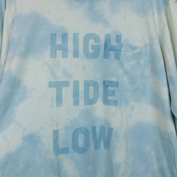 Outerknown Shirt Mens XL Blue White Tie-Dye Tide Shift Graphic LS Cotton Surf - Picture 2 of 9